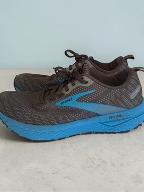 Brooks Revel 6 Men's Running Shoes Size 9 Grey/Blue 1103981D066